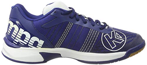 Kempa Attack Three Contender, Zapatillas de Balonmano Unisex Adulto, Azul (Bleu Nuit/Blanc 05), 42.5 EU