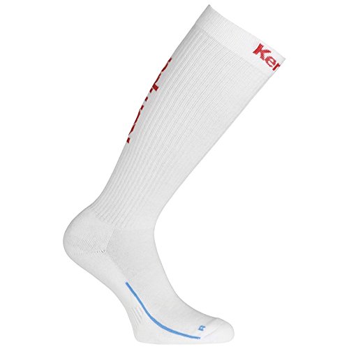 Kempa Long Socks Medias de Equipaciones, Sin género, Blanco / Rojo, 41-45