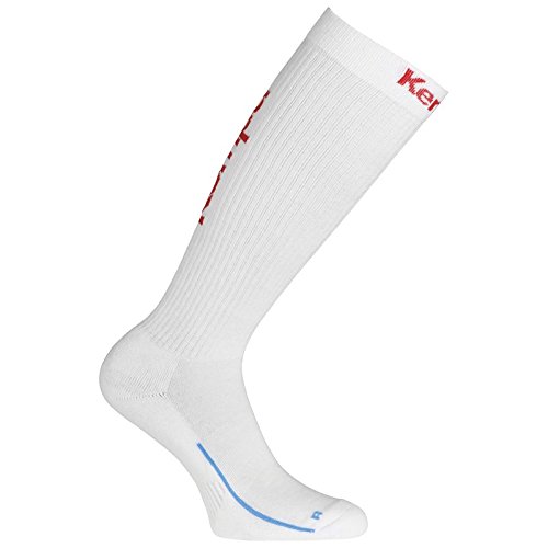 Kempa Long Socks Medias de Equipaciones, Sin género, Blanco / Rojo, 41-45 Kempa Long Socks Medias de Equipaciones, Sin género, Blanco / Rojo, 41-45