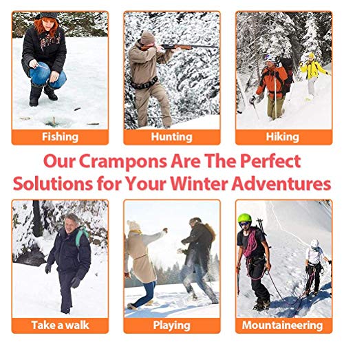 kengb Agarres de Nieve de Hielo, Agarres de Picos de Nieve de Hielo Antideslizantes Tacos de Tracción de Nieve de Hielo Crampones Calzado Invierno para Pescar Escalada Caminar Deporte Al Aire Libre kengb Agarres de Nieve de Hielo, Agarres de Picos de Nieve de Hielo Antideslizantes Tacos de Tracción de Nieve de Hielo Crampones Calzado Invierno para Pescar Escalada Caminar Deporte Al Aire Libre