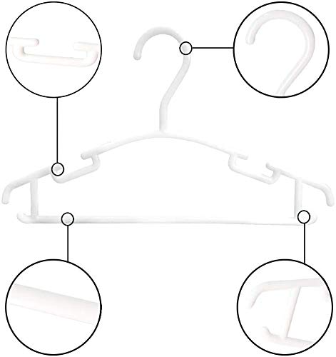 KEPLIN Perchas de plástico antideslizantes para ropa de bebé, 36 unidades, color blanco KEPLIN Perchas de plástico antideslizantes para ropa de bebé, 36 unidades, color blanco