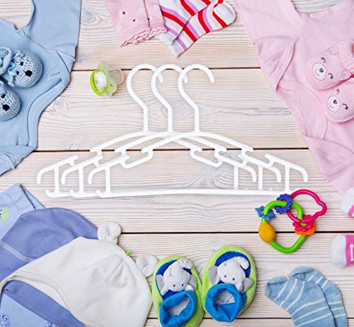 KEPLIN Perchas de plástico antideslizantes para ropa de bebé, 36 unidades, color blanco