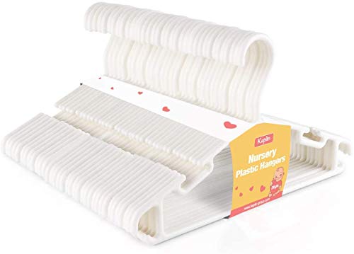KEPLIN Perchas de plástico antideslizantes para ropa de bebé, 36 unidades, color blanco KEPLIN Perchas de plástico antideslizantes para ropa de bebé, 36 unidades, color blanco