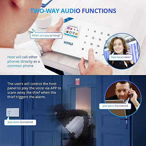 KERUI W18 GSM WIFI Sistema de Alarma Seguridad para Hogar por CALL/SMS/APP, Kits Alarma Antirrobo Inalámbrico DIY con Detector/Sensor de Movimiento de Alarma Puerta sin cuotas para Casa/Tienda/Oficina KERUI W18 GSM WIFI Sistema de Alarma Seguridad para Hogar por CALL/SMS/APP, Kits Alarma Antirrobo Inalámbrico DIY con Detector/Sensor de Movimiento de Alarma Puerta sin cuotas para Casa/Tienda/Oficina