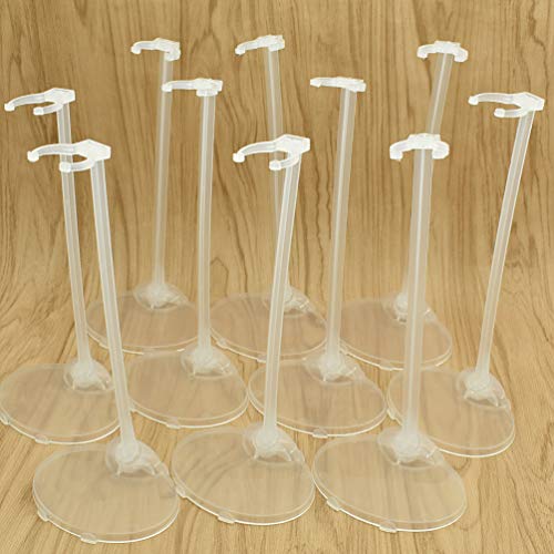 Kesheng 10 soportes transparentes para muñecas Barbie, altura total de 20 cm. Kesheng 10 soportes transparentes para muñecas Barbie, altura total de 20 cm.