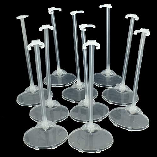Kesheng 10 soportes transparentes para muñecas Barbie, altura total de 20 cm. Kesheng 10 soportes transparentes para muñecas Barbie, altura total de 20 cm.