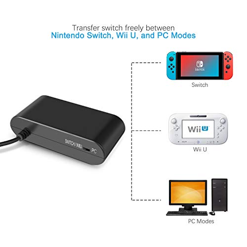 Keten Gamecube Controller Adapter para Switch, Wii U and USB PC, Control de Gamecube Adaptador para Super Smash Bros,Plug & Play (Negro) Keten Gamecube Controller Adapter para Switch, Wii U and USB PC, Control de Gamecube Adaptador para Super Smash Bros,Plug & Play (Negro)