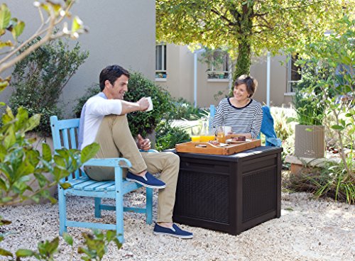 Keter Arcón Exterior Cube Rattan, 208L, Marrón