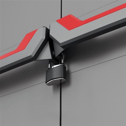 Keter Armario bajo Stilo - EPACK (el Embalaje Puede Variar), Gris/Negro/Rojo, 90 x 68 x 39 cm Keter Armario bajo Stilo - EPACK (el Embalaje Puede Variar), Gris/Negro/Rojo, 90 x 68 x 39 cm