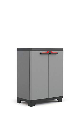 Keter Armario bajo Stilo - EPACK (el Embalaje Puede Variar), Gris/Negro/Rojo, 90 x 68 x 39 cm Keter Armario bajo Stilo - EPACK (el Embalaje Puede Variar), Gris/Negro/Rojo, 90 x 68 x 39 cm