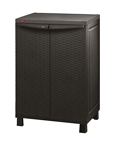 Keter Mini Rattan Armario de exterior, marrón, 45x70x92 cm Keter Mini Rattan Armario de exterior, marrón, 45x70x92 cm