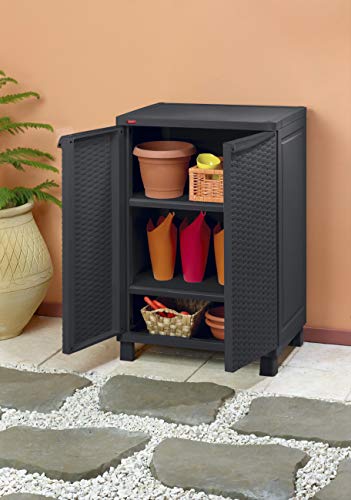 Keter Mini Rattan Armario de exterior, marrón, 45x70x92 cm Keter Mini Rattan Armario de exterior, marrón, 45x70x92 cm