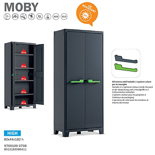 KETER Moby Xl - Armario, color antracita