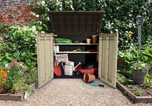 Keter Store It Arc - Cobertizo de Jardín Exterior, Capacidad 1200 litros, Color topo y beige Keter Store It Arc - Cobertizo de Jardín Exterior, Capacidad 1200 litros, Color topo y beige