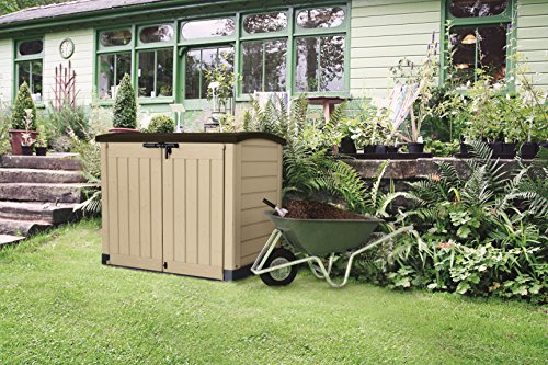 Keter Store It Arc - Cobertizo de Jardín Exterior, Capacidad 1200 litros, Color topo y beige Keter Store It Arc - Cobertizo de Jardín Exterior, Capacidad 1200 litros, Color topo y beige
