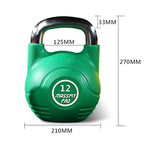 Kettlebell HAHA Color PU Competitiva Pesas Rusas, Manijas De Acero Plateado, Multifunción Equipo De La Aptitud, 21x27cm, 8 Kg, 12 Kg, 16 Kg, 20 Kg, 24 Kg (Size : 8kg)