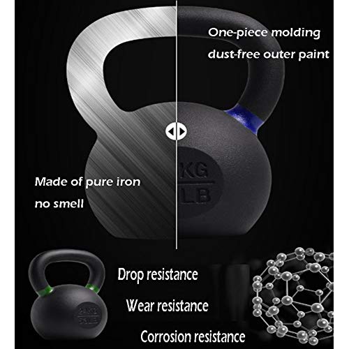 Kettlebells AGYH Negro De Hierro Fundido De Pesas Rusas, La Fuerza Muscular Formación De Maquinaria En Gimnasio En Casa, 4kg / 6kg / 8 Kg / 10 Kg / 12 Kg / 14kg / 16kg / 18kg / 20kg / 24kg