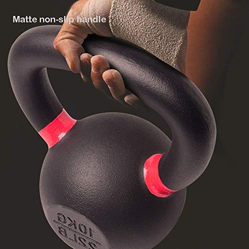 Kettlebells AGYH Negro De Hierro Fundido De Pesas Rusas, La Fuerza Muscular Formación De Maquinaria En Gimnasio En Casa, 4kg / 6kg / 8 Kg / 10 Kg / 12 Kg / 14kg / 16kg / 18kg / 20kg / 24kg