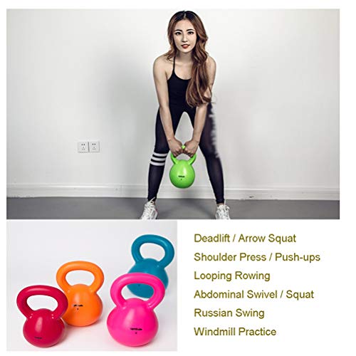 Kettlebells AGYH Pesas Rusas Mujer-Niños, Carcasa PP Color, Entrenamiento con Pesas Flexiones En Cuclillas, 2 Kg / 3 Kg / 4 Kg / 5 Kg / 6 Kg / 8 Kg (Size : 6kg/13.2lb)