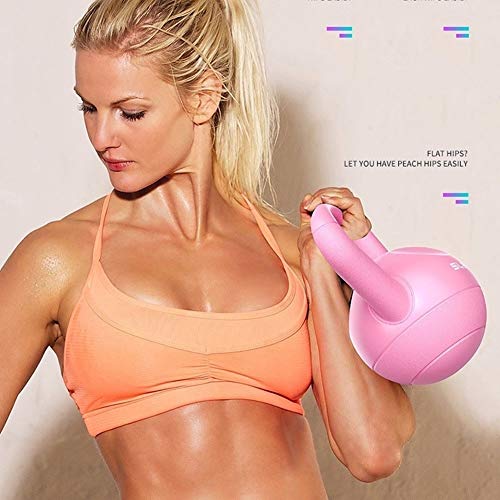 Kettlebells AGYH Rosa Púrpura Pesas Rusas, Mujeres De La Pérdida De Peso Formación De Maquinaria En Gimnasio En Casa Yoga Pilates Ejercicio, Silent Antideslizante, 5 LB / 2,3 Kg (Color : Purple)