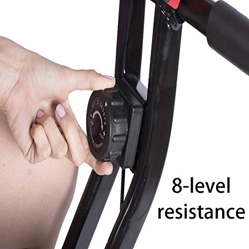 Keumer Multifuncional Bicicleta Estática Control Magnético Silencioso Interior Plegable Entrenador Doméstico-Sistema De Banda De Resistencia De Patente-Sensor De Pulso De Mano-ergómetro