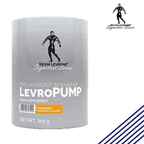 Kevin Levrone Pump Paquete de 1 x 360g – Bomba - Pre Entrenamiento - Beta-Alanina - Taurina - Citrulina - Arginina - Tirosina - Cafeína - Suplemento para Deportistas (Strawberry Pineapple)