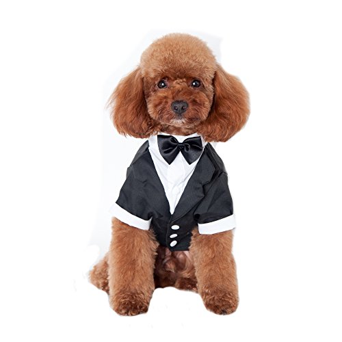 Keysui Mascotas fiesta traje Formal traje ropa abrigo para perros ropa