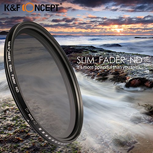 K&F Concept Filtro Variable ND2-ND400 para Objetivo 40.5mm con Funda (9 Pasos)