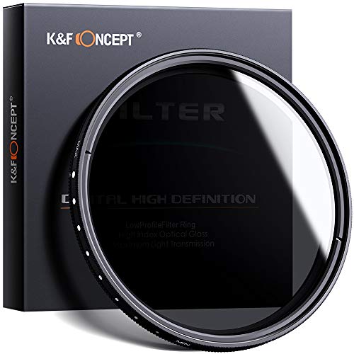 K&F Concept Filtro Variable ND2-ND400 para Objetivo 40.5mm con Funda (9 Pasos)