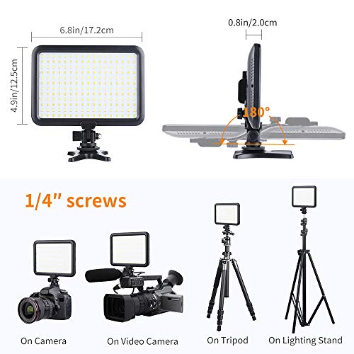 K&F Concept Luz de Vídeo LED, Luz Video Panel LED Regulable 3200-5600K para Cámaras Digitales SLR Cámara de Vídeo y Estudio K&F Concept Luz de Vídeo LED, Luz Video Panel LED Regulable 3200-5600K para Cámaras Digitales SLR Cámara de Vídeo y Estudio
