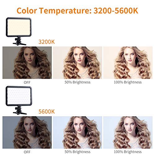 K&F Concept Luz de Vídeo LED, Luz Video Panel LED Regulable 3200-5600K para Cámaras Digitales SLR Cámara de Vídeo y Estudio K&F Concept Luz de Vídeo LED, Luz Video Panel LED Regulable 3200-5600K para Cámaras Digitales SLR Cámara de Vídeo y Estudio