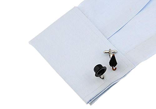 KFYU Gemelos Chaplin Negros Blusa de uñas con Manga de Sombrero de Paraguas Negro KFYU Gemelos Chaplin Negros Blusa de uñas con Manga de Sombrero de Paraguas Negro