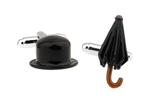 KFYU Gemelos Chaplin Negros Blusa de uñas con Manga de Sombrero de Paraguas Negro KFYU Gemelos Chaplin Negros Blusa de uñas con Manga de Sombrero de Paraguas Negro