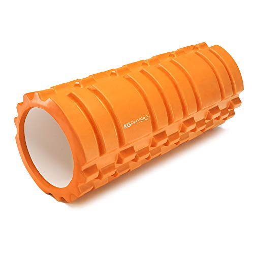 KG Physio Foam Roller - Rodillo Masaje Muscular para Piernas, Espalda y Brazos - Rulo Masaje Muscular Ultraligero Esencial para Liberar Tensiones Musculares - 33x12cm Rodillo Pilates