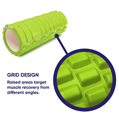 KG Physio Foam Roller - Rodillo Masaje Muscular para Piernas, Espalda y Brazos - Rulo Masaje Muscular Ultraligero Esencial para Liberar Tensiones Musculares - 33x12cm Rodillo Pilates KG Physio Foam Roller - Rodillo Masaje Muscular para Piernas, Espalda y Brazos - Rulo Masaje Muscular Ultraligero Esencial para Liberar Tensiones Musculares - 33x12cm Rodillo Pilates