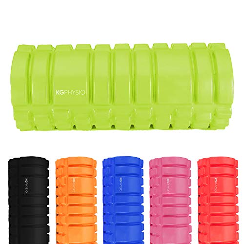 KG Physio Foam Roller - Rodillo Masaje Muscular para Piernas, Espalda y Brazos - Rulo Masaje Muscular Ultraligero Esencial para Liberar Tensiones Musculares - 33x12cm Rodillo Pilates