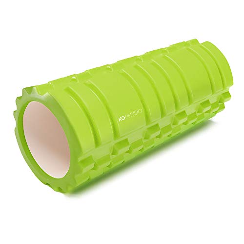 KG Physio Foam Roller - Rodillo Masaje Muscular para Piernas, Espalda y Brazos - Rulo Masaje Muscular Ultraligero Esencial para Liberar Tensiones Musculares - 33x12cm Rodillo Pilates