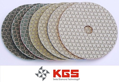 KGS Swiflex XX - Juego de 7 discos pulidos en seco (100 x 15 mm, grano 60 a 3000)