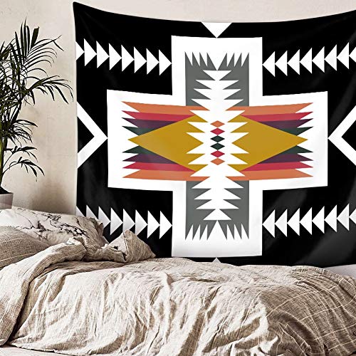 KHKJ Noche montaña Ola Pared Mandala Tapiz Colgante de Pared Hippie Boho decoración psicodélico Tapiz Alfombra A7 95x73 cm