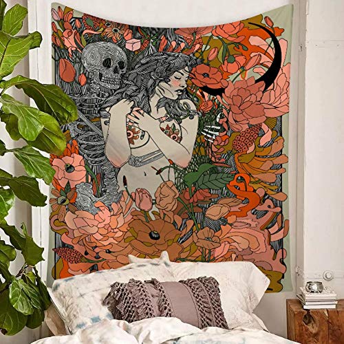 KHKJ Tapiz de Acuarela Banshee para Colgar en la Pared, sección Fina de poliéster, Pintura nórdica para Dormitorio de niña, Toalla de Playa, Esterilla de Yoga A9 95x73cm KHKJ Tapiz de Acuarela Banshee para Colgar en la Pared, sección Fina de poliéster, Pintura nórdica para Dormitorio de niña, Toalla de Playa, Esterilla de Yoga A9 95x73cm