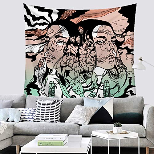 KHKJ Tapiz de Acuarela Banshee para Colgar en la Pared, sección Fina de poliéster, Pintura nórdica para Dormitorio de niña, Toalla de Playa, Esterilla de Yoga A9 95x73cm KHKJ Tapiz de Acuarela Banshee para Colgar en la Pared, sección Fina de poliéster, Pintura nórdica para Dormitorio de niña, Toalla de Playa, Esterilla de Yoga A9 95x73cm