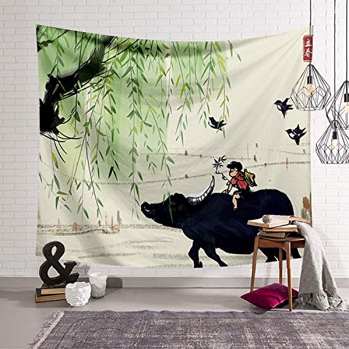 KHKJ Tapiz de Estilo Chino, decoración de Tela, Tapiz de Temporada, Manta para Colgar en la Pared, Manta de Toalla de Playa, Colcha de Yoga, Alfombra A4 200x150cm KHKJ Tapiz de Estilo Chino, decoración de Tela, Tapiz de Temporada, Manta para Colgar en la Pared, Manta de Toalla de Playa, Colcha de Yoga, Alfombra A4 200x150cm
