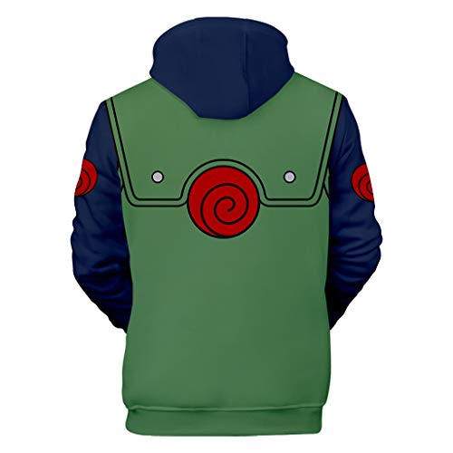 KIACIYA Sudadera Naruto, 3D Uchiha Sasuke Itachi Akatsuki Anime Cosplay Sudadera con Capucha con Bolsillos Otoño Invierno Casual Unisexo Ropa Deportiva Tops Chaqueta para Hombre Niños (H,M)