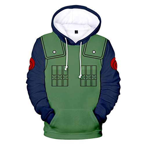 KIACIYA Sudadera Naruto, 3D Uchiha Sasuke Itachi Akatsuki Anime Cosplay Sudadera con Capucha con Bolsillos Otoño Invierno Casual Unisexo Ropa Deportiva Tops Chaqueta para Hombre Niños (H,M)