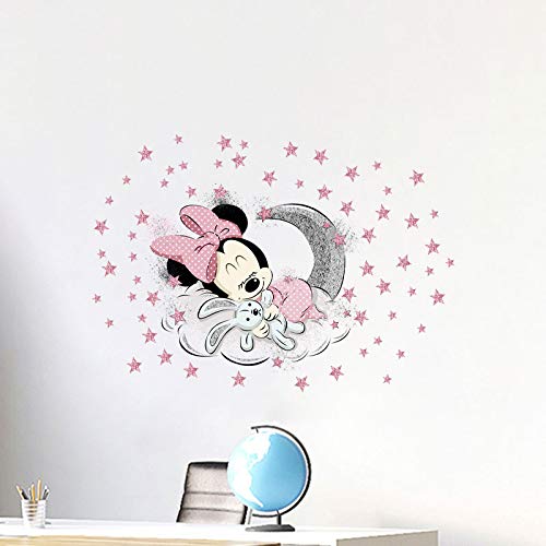 Kibi - 2 Pegatinas Infantiles Pared Minnie Pegatinas Decorativas Pared mickey Mouse Stickers Pared Mickey Dormitorio Calcomanias para Niños Pared Calcomanias Mickey XXL