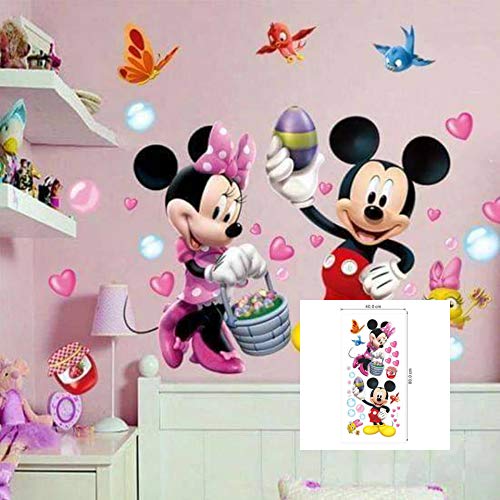 Kibi Pegatinas Infantiles Pared Minnie Pegatinas Decorativas Pared mickey Mouse Stickers Pared Mickey Dormitorio Calcomanias para Niños Pared Calcomanias Mickey