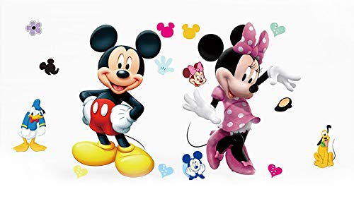 Kibi Pegatinas Infantiles Pared Minnie Pegatinas Decorativas Pared mickey Mouse Stickers Pared Mickey Dormitorio Calcomanias para Niños Pared Calcomanias Mickey