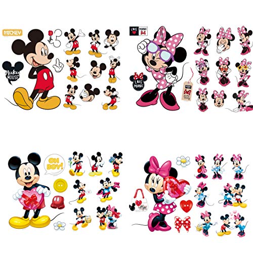 Kibi Pegatinas Infantiles Pared Minnie Pegatinas Decorativas Pared mickey Mouse Stickers Pared Mickey Dormitorio Calcomanias para Niños Pared Calcomanias Mickey