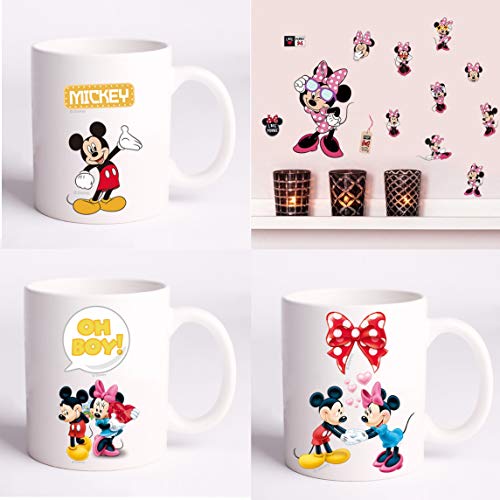 Kibi Pegatinas Infantiles Pared Minnie Pegatinas Decorativas Pared mickey Mouse Stickers Pared Mickey Dormitorio Calcomanias para Niños Pared Calcomanias Mickey