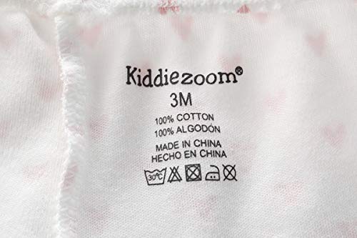 Kiddiezoom - Conjunto de 4 pantalones de bebé unisex para niña Rosa. 0-3 Meses